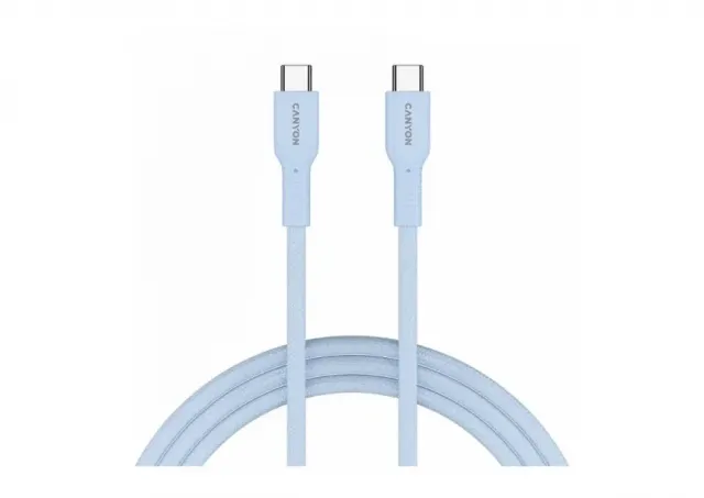 CANYON cable OnWire 60CL C-C 60W COLOR Braided 1m Light Blue