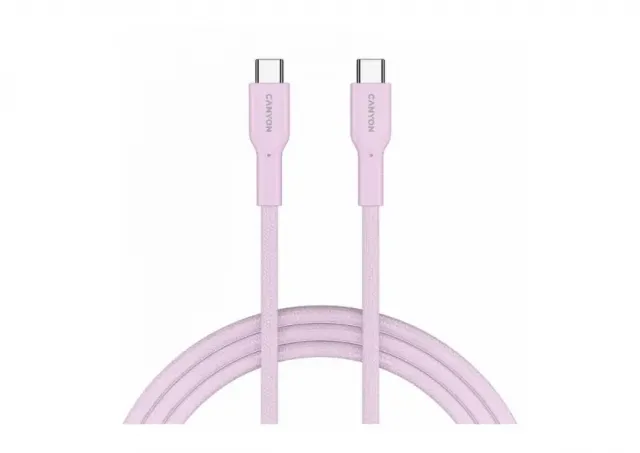 CANYON cable OnWire 60CL C-C 60W COLOR Braided 1m Pink