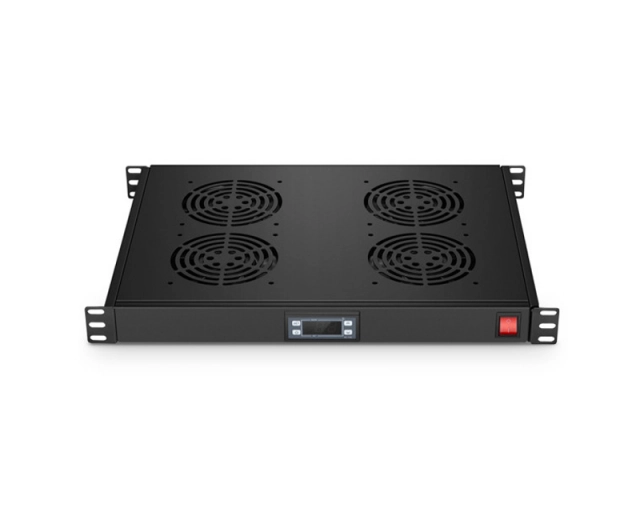 MAXPRO LINE Ventilacioni panel-polica, četiri ventilatora i termostat, 1U 