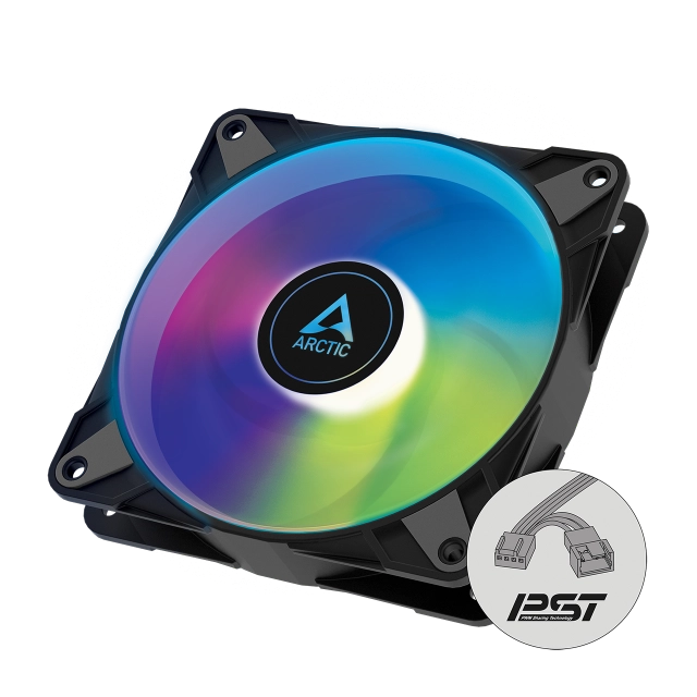 Ventilator 120mm Arctic P12 PWM PST A-RGB Black, ACFAN00231A