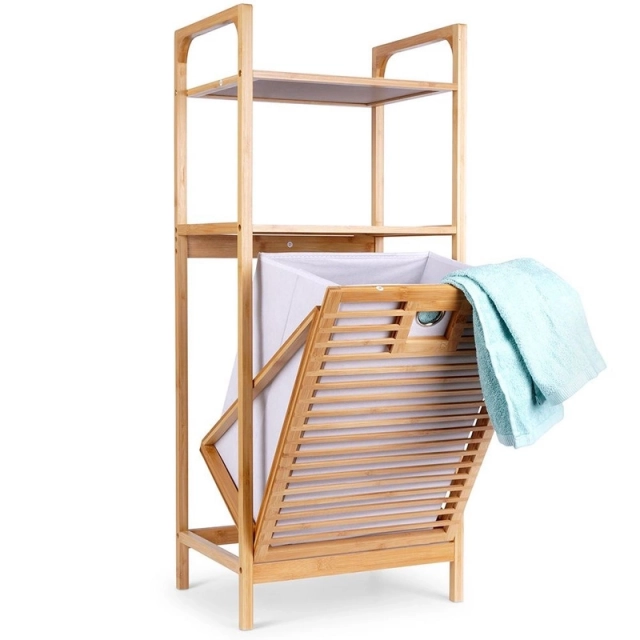 Vilde - Bathroom Solutions  569633 - Kupatilska polica sa korpom za veš,
 39.5x