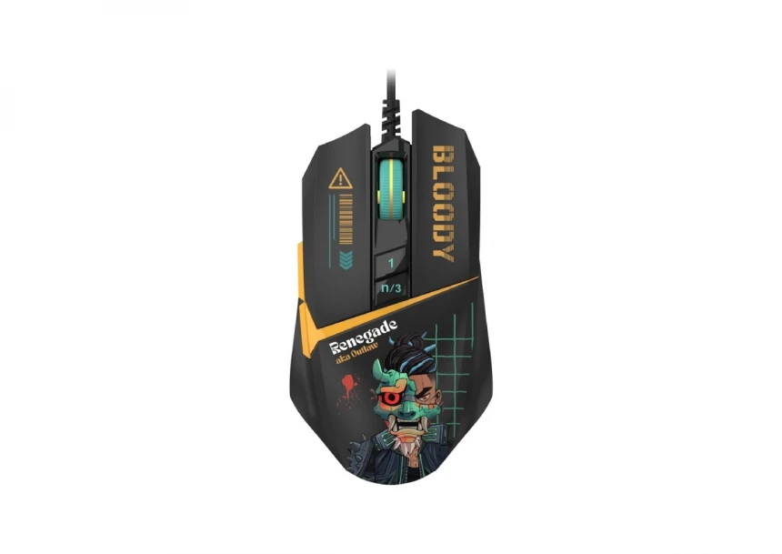 A4 TECH W63 Max Bloody RGB Gaming Renegade Midnight miš 