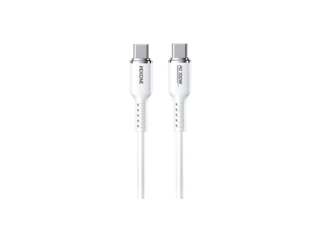 WEKOME WDC-11 Kabl 3.1 USB tip C M/M 1.2m, za Super brzo punjenje 100W/480Mbps, Silicon Soft, beli 