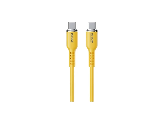 WEKOME WDC-11 Kabl 3.1 USB tip C M/M 1.2m, za Super brzo punjenje 100W/480Mbps, Silicon Soft, žuti 
