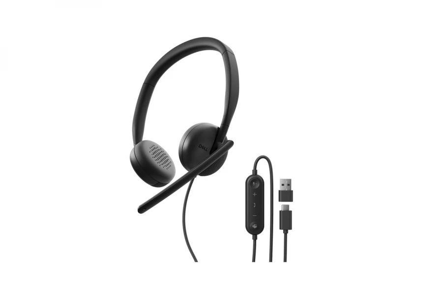 DELL WH3024 Wired Headset slušalice sa mikrofonom crne 