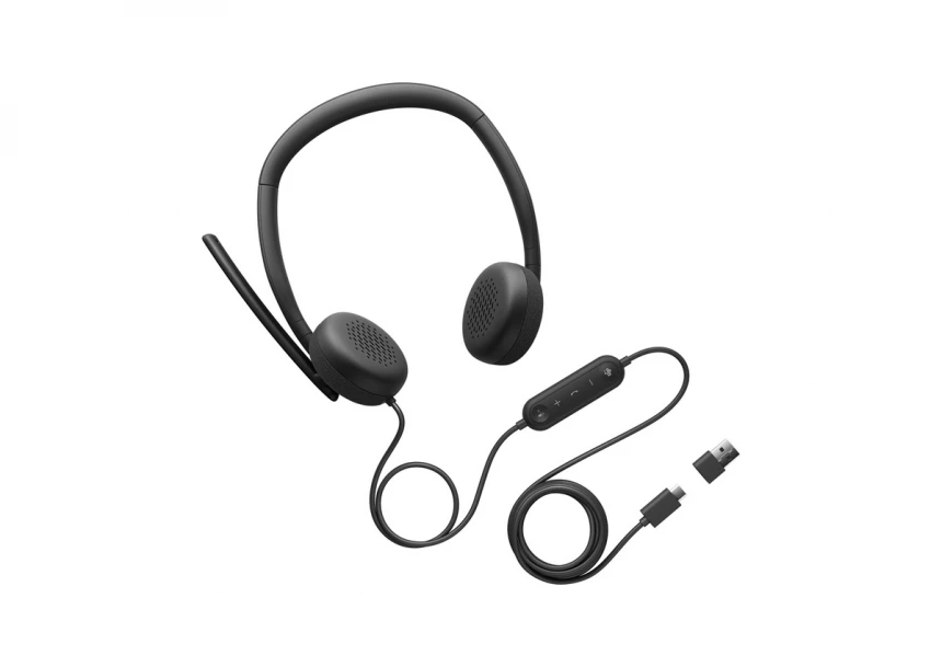 DELL WH3024 Wired Headset slušalice sa mikrofonom crne 