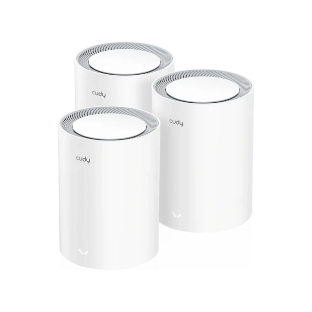Whole Home Wi-Fi 6 Mesh System 2.5G Solution Cudy M3000 AX 3000 Dual Band(3-Pack)