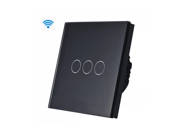 Exeshop Wi-Fi pametni prekidač 3G TUYA Crni NN (WIFI TOUCH SWITCH)