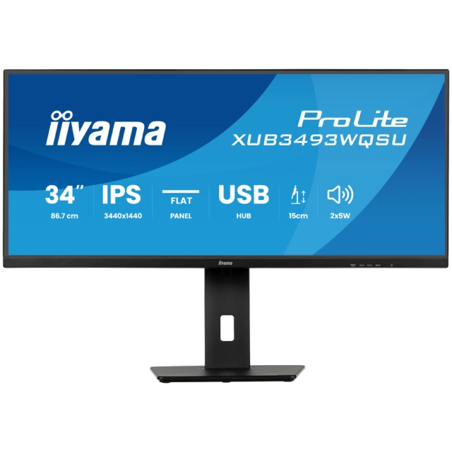 Iiyama XUB3493WQSU-B6 34'' IPS Ultra wide flat screen with PIP, PBP and height adjustable stand