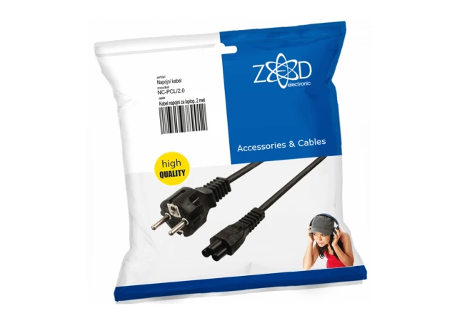 ZED electronic Kabel napojni za laptop, dužina 2.0 m (mickey mouse) - NC-PCL/2.0