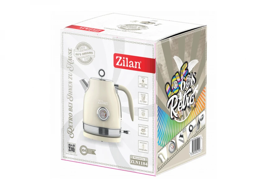 Zilan Kuvalo za vodu, zapremina 1.7 l, 2200 W, Retro - ZLN1184