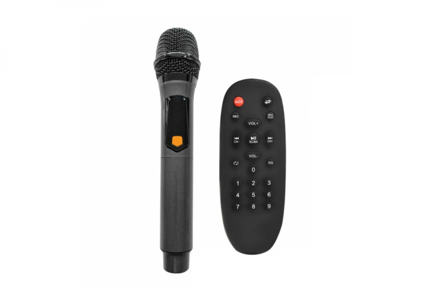 Zvucnik Mikado MD-103KP 200W, 12V 14000mAh USB, Bluetooth, micro SD crni