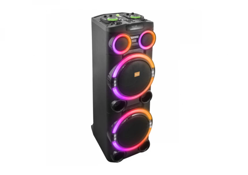 Zvucnik Mikado MD-104KP 200W, 12V 14000mAh USB, Bluetooth, micro SD crni