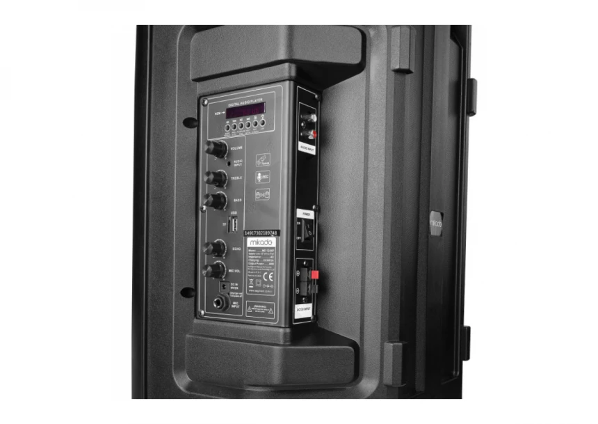 Zvucnik Mikado MD-125KP 40W USB, Bluetooth, micro SD crni